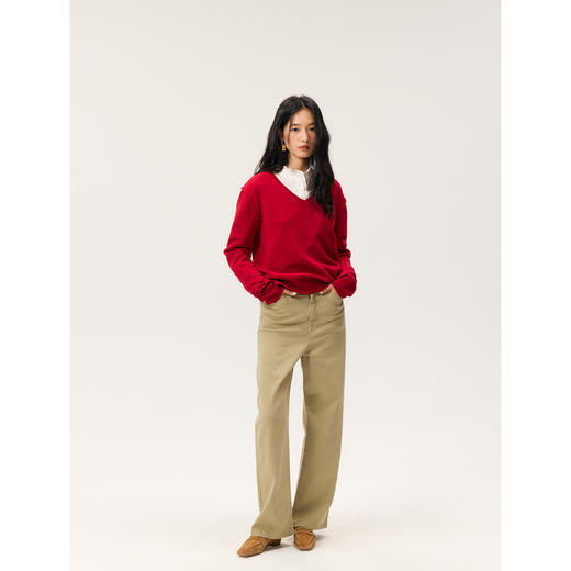 HeyDress直筒休闲彩色牛仔裤 商品图1