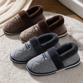 冬季男士包跟棉拖鞋特大码加肥加大号居家棉鞋保暖加厚底46 47 48大码保暖鞋子老人家保暖棉拖鞋