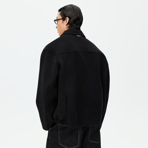 NPC潮牌绵羊毛翻领廓形毛呢夹克男轻奢短款毛呢大衣NP59WC05 商品图1