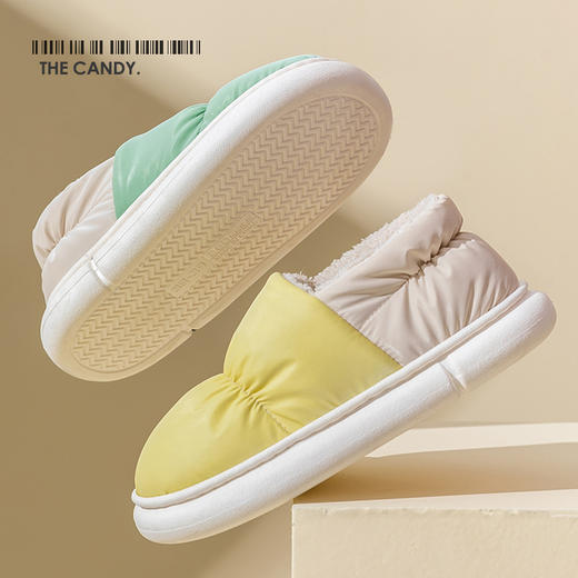 利达妮棉拖鞋羽绒棉拖踩屎感棉拖鞋女冬季包跟加绒居家居室内保暖厚底防水羽绒棉鞋男士 商品图1