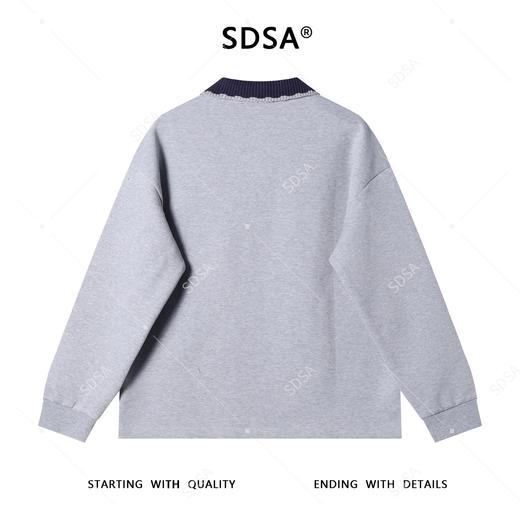 SDSA男士秋冬新款痞帅男装简约拼接撞色polo领卫衣百搭时尚上衣 商品图5