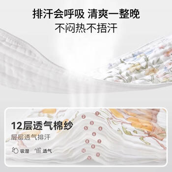 BUBBLE TREE【0-3个月云片枕】婴儿枕头平枕12层纯棉纱布新生儿吸汗透气 商品图5