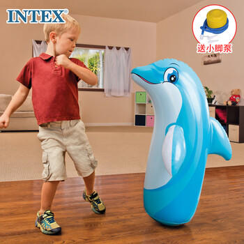INTEX充气不倒翁 儿童健身拳击锻炼玩具 海豚/恐龙/魔龙沙袋水袋款随机 商品图6