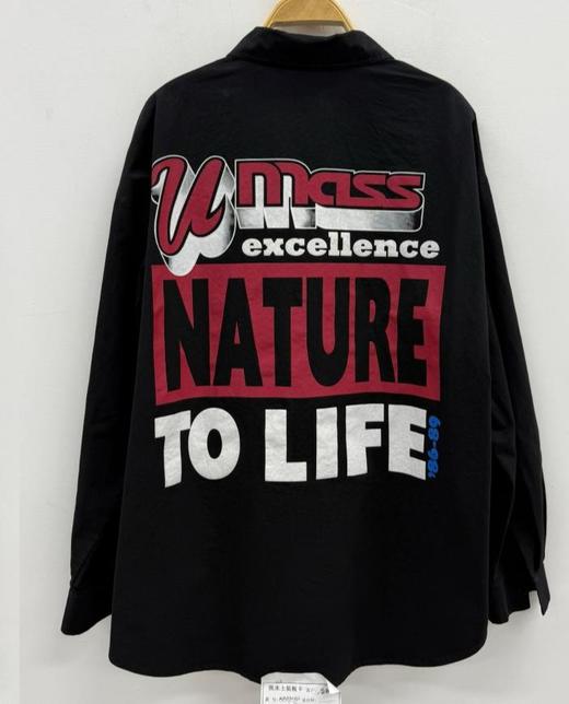 NC翻领后背大图案长袖衬衫50704（黑）秋季153011520321 商品图1