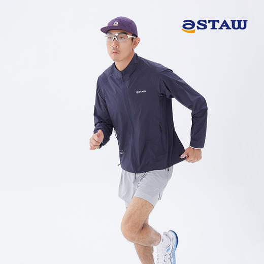 STAW世拓平衡立领防风压胶运动夹克透气高透湿防泼水训练跑步外套 商品图3