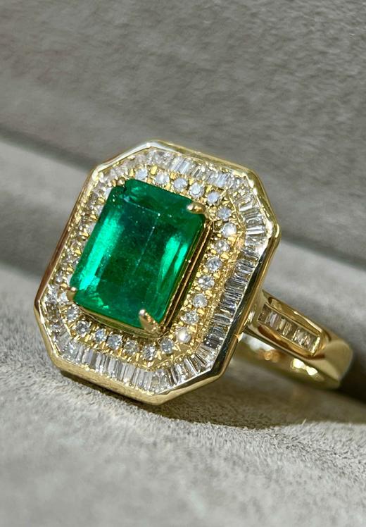 2ct刻面祖母绿戒指 商品图1