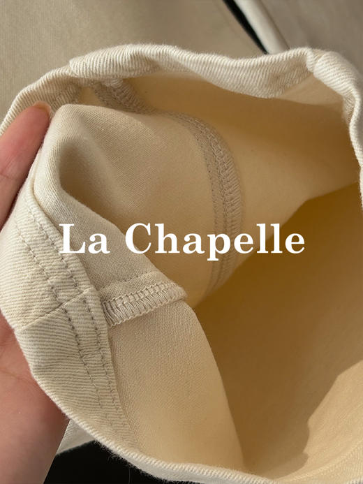 会员福利【高克重/显瘦弯刀裤】拉夏贝尔/La Chapelle宽松阔腿百搭香蕉库高腰显瘦显腿直弯刀裤牛仔裤 商品图10