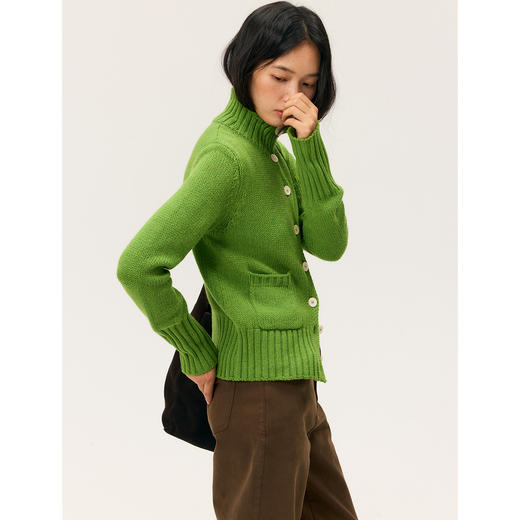 HeyDress高领复古羊毛开衫 商品图4