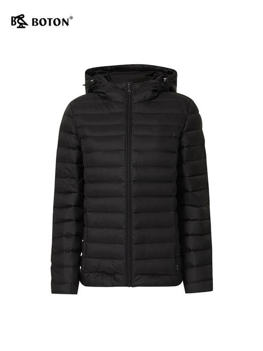 波顿女士秋冬季合身连帽保暖轻薄显瘦高端白鸭绒羽绒服LC752523 商品图5