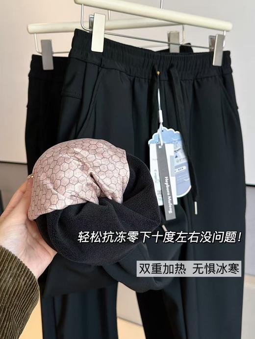 90白鸭绒男女同款冬季保暖休闲直筒羽绒绒裤 松紧腰裤型显瘦 商品图7