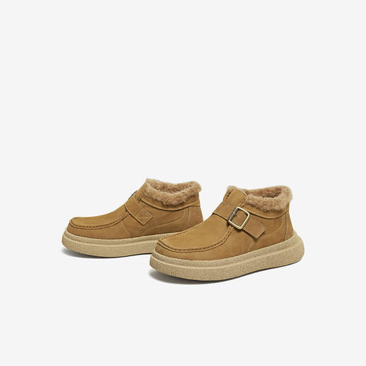 【云粉节】BF楼百思图2025冬季新款雪地靴时尚休闲加绒男短靴W2672DD5吊牌价899，现价399 商品图4