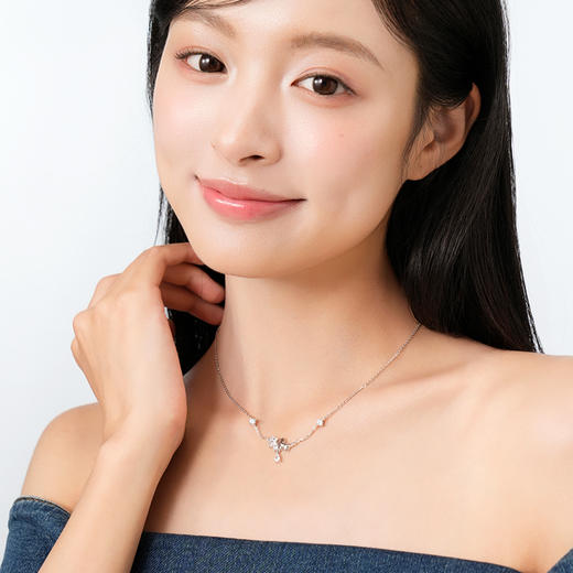 卡蒂罗KADER 摘星小猫项链 精致轻奢925银可爱灵动立体小猫 萌趣俏皮大方日常女友简约百搭时尚单品原创设计锁骨链 商品图3