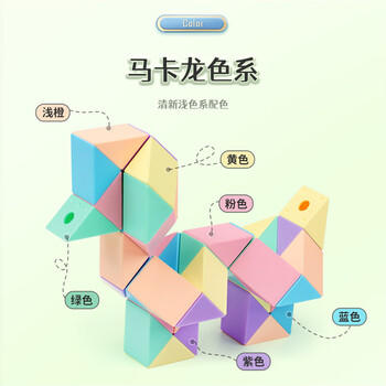 魔域文化魔方24段百变魔尺弹力结构造型初学者教学男孩女孩儿童玩具礼物 商品图2