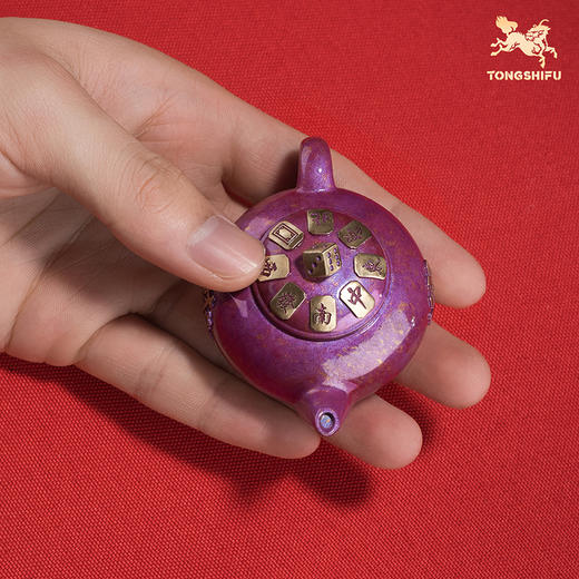 铜师傅《搓手成金》《紫气生金》把把壶打麻将解压神器 随手把件 商品图9