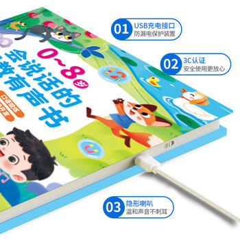 Kidssparkle孩一百会说话的早教有声书0-8岁宝宝手指点读书发声书儿童玩具生日礼物 商品图0