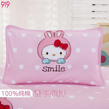 9i9儿童枕套纯棉宝宝幼儿园枕头套可水洗四季(不含枕芯)60*40cm猫咪 商品图3