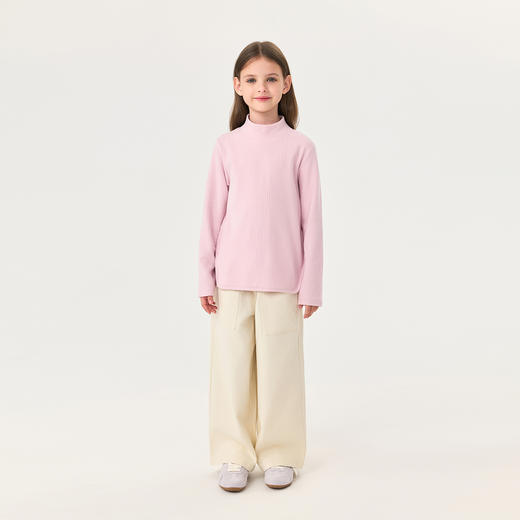 【科技发热】马克珍妮女童防风保暖绒绒高领打底衫2025年秋冬新款551223 商品图1