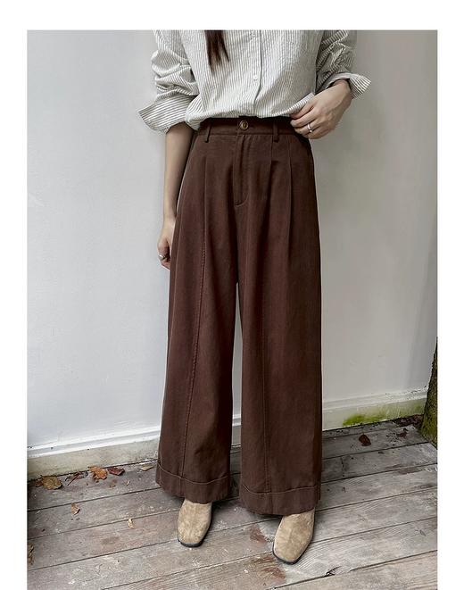 韩系通勤折边西装休闲裤 商品图1