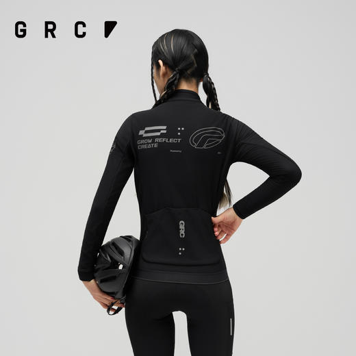 GRC桀骜无尽秋冬新款CMYK系列反光Logo抓绒公路自行车长袖骑行服 商品图4