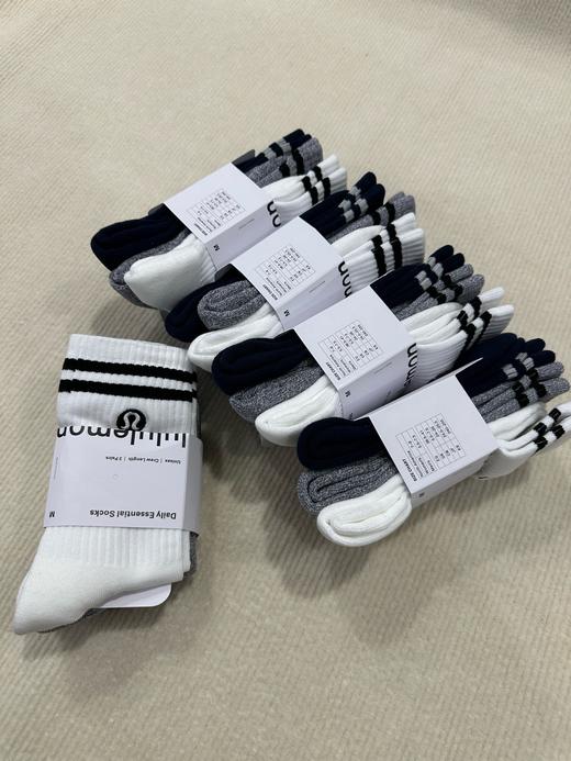 纯色lulu三双装毛巾底运动减震毛巾底 商品图2