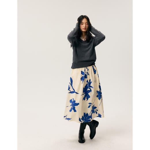 HeyDress印花棉质松紧腰伞裙 商品图3