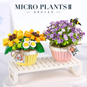 俐智（Loz）积木花拼装模型拼插永生花束送女友母亲节礼物生日礼物1674初夏 商品图4