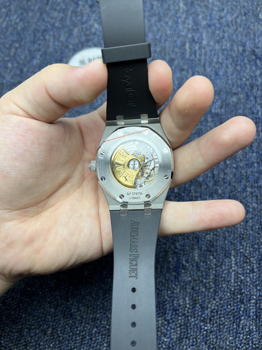 APS爱彼皇家橡树15400系列 蓝色盘 3120一体机 胶带款 男士腕表 商品图6