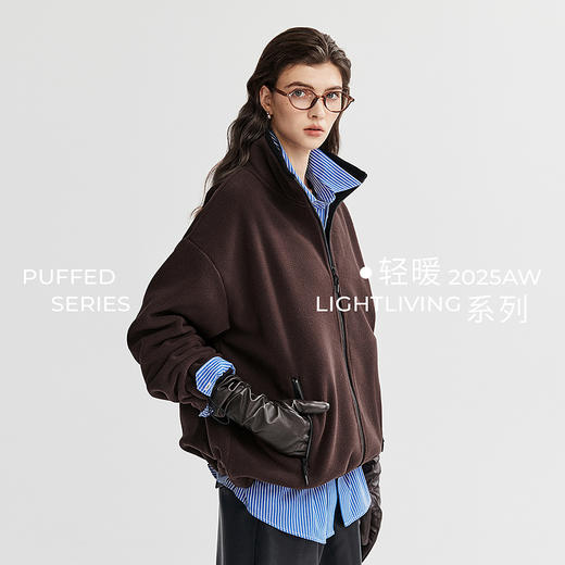 棉仓366607003-Miu系摇粒绒立领外套 商品图0