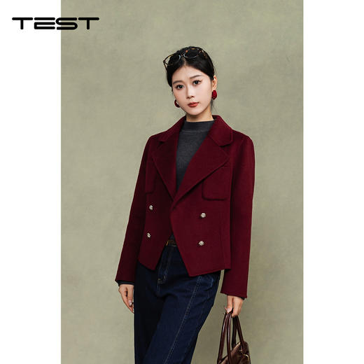 冬上新精致感拉满穿搭百搭又显气质双面呢短外套2254064 商品图3