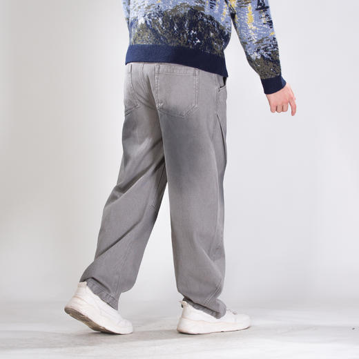 DRONKOO 2025 抽绳右裤袢金属环侧缝前后弧度喷色中厚牛仔长裤 商品图3