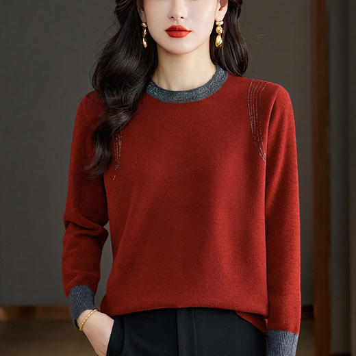 气质打底衫内搭宽松遮肚上衣，漂亮洋气减龄毛衣CC-22-2798 商品图2