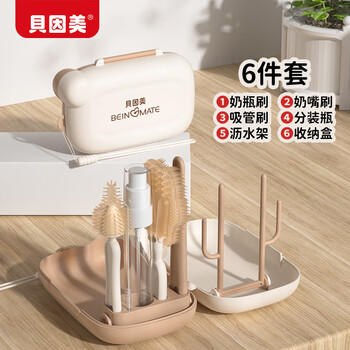 贝因美婴儿硅胶奶瓶刷套装便携宝宝吸管奶嘴刷杯子水杯刷便携清洁刷子 商品图2