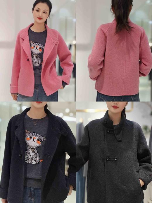 58J515短款AB面羊绒外套 商品图8
