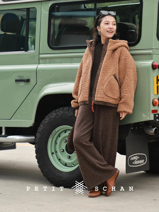 PETIT SCHAN小闪 CLO#934 Peacefully 安然 绵羊毛彩点纱针织直筒阔腿裤 商品图1