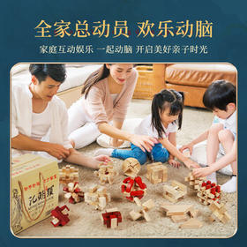 乐智由我鲁班锁16件套孔明锁儿童益智玩具7--10岁训练思维男孩生日礼物