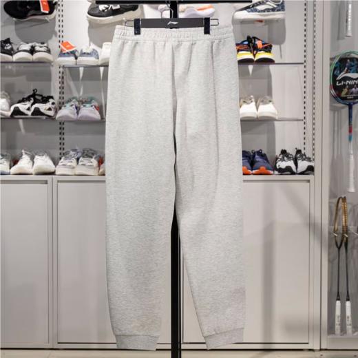 李宁男子2025春季束脚宽松健身运动裤卫裤AKLV141-2花灰 商品图2