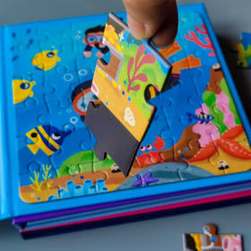 大眼小娃儿童磁力拼图1-3-6岁宝宝磁吸益智玩具2岁男孩女孩生日礼物海世界