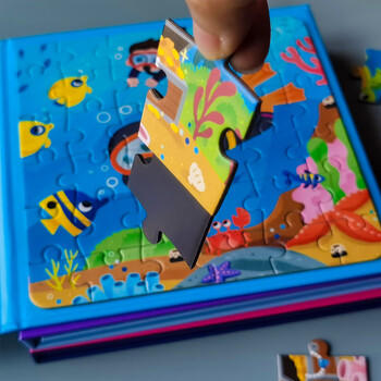 大眼小娃儿童磁力拼图1-3-6岁宝宝磁吸益智玩具2岁男孩女孩生日礼物海世界 商品图0