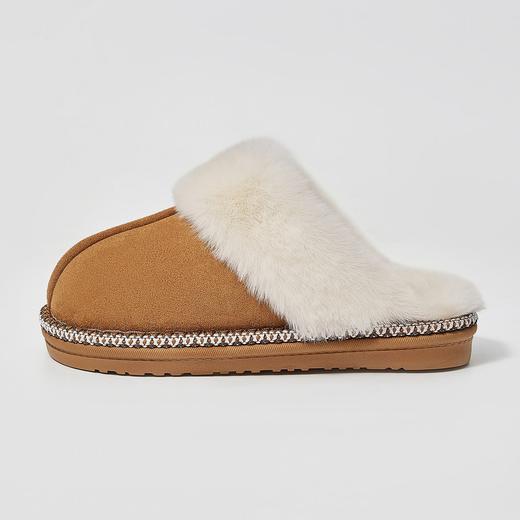 【36-40码】女士冬季新款家用室内民族编织风情棉拖鞋毛毛拖鞋外穿保暖拖鞋【9917】 商品图4