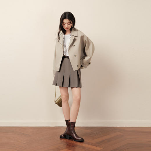 【商场同款】诗凡黎圆领羊毛打底衫2025秋新款长袖上衣3G8200901 商品图1