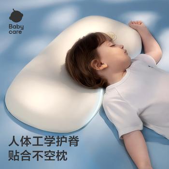 babycare儿童透气硅胶枕婴幼儿护颈枕可水洗硅胶枕芯3-6岁山茶米58×33CM 商品图4