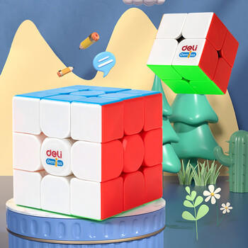 得力（deli）儿童2阶3阶魔方套装减压顺滑生日礼物玩具74513 商品图6