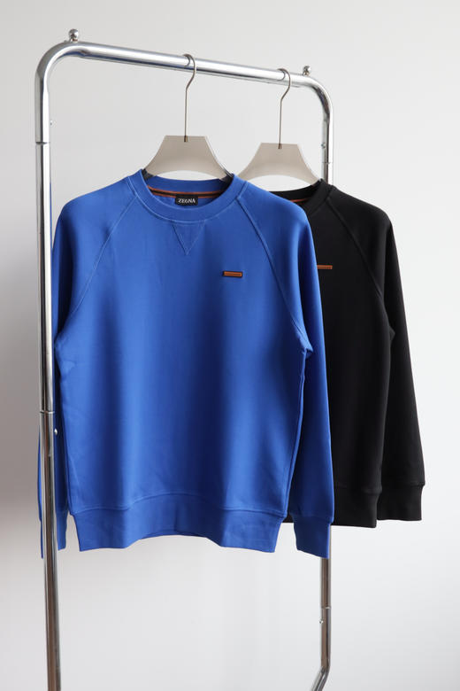 E.Z 双面针织宽松插肩圆领卫衣 WY926 商品图4