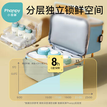 小雅象背奶包母乳上班冷藏便携式保温袋蓝冰储奶保鲜冰包妈咪包（奕彩） 商品图1