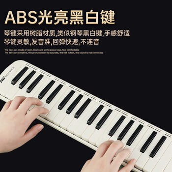 嘉德瑞JDR口风琴37键曜石黑皮包小学生教学课堂专用专业演奏级成人乐器 商品图5