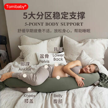 BabyWatch孕妇枕护腰侧睡枕托腹u型枕抱枕侧卧靠枕头可调节多功能糖果枕蓝 商品图4