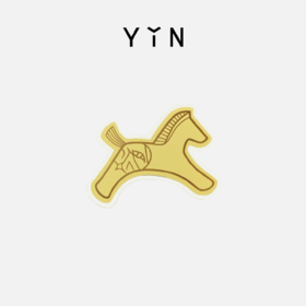 「迎」系列 午马 舞马金片 24K金守护符