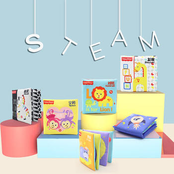 费雪（Fisher-Price）婴幼儿早教布书套装初级STEAM6本宝宝布书儿童玩具生日礼物礼品 商品图4