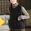 雀说马甲夹棉款复古文艺加厚保暖无袖马夹棉衣外套AL6202 商品缩略图2