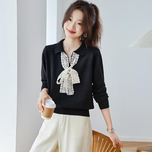 SC90-299-148毛衣女秋冬设计感小众针织衫气质上衣2025年新款秋季减龄打底衫薄 商品图3